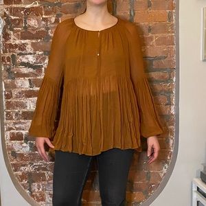 Gorgeous chiffon gathered blouse
